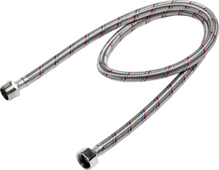 Подводка гибкая STAYER для воды, оплетка из нержавеющей стали, г/ш 1/2&quot; - 1м 51015-G/S-100 купить в Нижневартовске