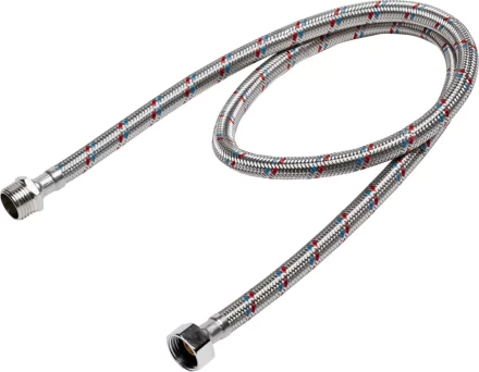 Подводка гибкая STAYER для воды, оплетка из нержавеющей стали, г/ш 1/2" - 1м 51015-G/S-100 купить в Нижневартовске