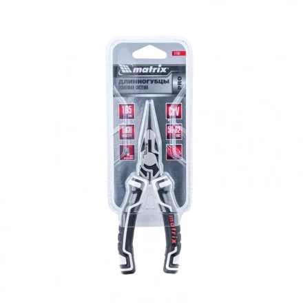 Длинногубцы прямые 165 мм усиленная система Pro Matrix 17197 купить в Нижневартовске