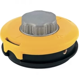 Катушка триммерная полуавтоматическа легкая заправка лески, гайка M10x1.25 левая резьба винт M10-M10 левая резьба алюминиевая кнопка DENZEL 96322