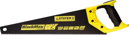 Ножовка универсальная (пила) STAYER BlackMAX 500 мм, 7TPI, тефлон покрытие, рез вдоль и поперек волокон, для средних заготовок, фанеры, ДСП, МДФ 2-15081-50 купить в Нижневартовске