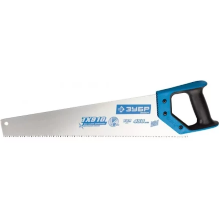 Ножовка по дереву (пила) ЗУБР ЛЕВША-6 400 мм, 6TPI, прямой зуб, быстрый рез поперек волокон, для крупных и средних заготовок, закалка, 2K рукоятка 15230-40 купить в Нижневартовске
