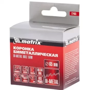 Коронка BIMETAL 65 мм MATRIX 72465 купить в Нижневартовске