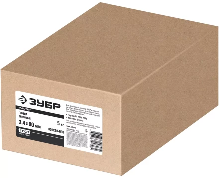 ЗУБР 90 x 3.4 мм, 5 кг, винтовые гвозди (305260-090) купить в Нижневартовске