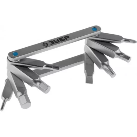 Набор ЗУБР "ЭКСПЕРТ": Ключи имбус,универс,складные,Cr-V,сатинир покрытие,суперкомпактный,HEX,TORX,PH №1,SL 5мм,8-в-1 27423-H8 купить в Нижневартовске