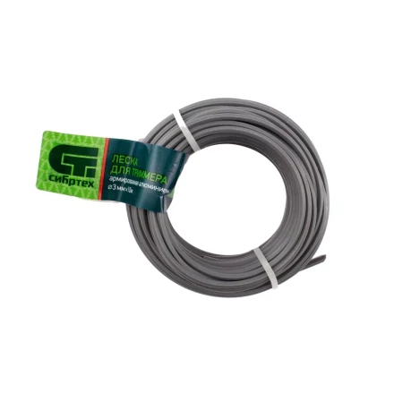 Леска для триммера звезда, армированная алюминием, 3.0 мм х 10 м, Россия Сибртех 961985 купить в Нижневартовске