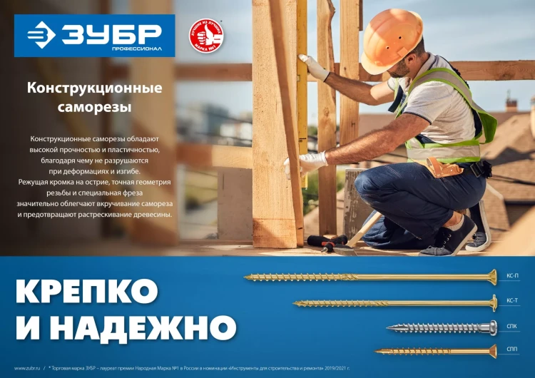ЗУБР СПП, 60 х 3.2 мм, TX10, цинк, 100 шт, саморез для половой доски и паркета, Профессионал (30071-32-60) купить в Нижневартовске