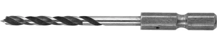 ЗУБР "ЭКСПЕРТ". Сверло по дереву, М-образная заточка, шестигранный хвостовик 1/4", 4х70мм 29423-070-04 купить в Нижневартовске