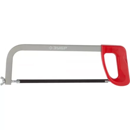 Ножовка по металлу ЗУБР МХ-100, металлическая рамка, пластмассовая ручка, натяжение 60 кг, 300 мм 15761_z01 купить в Нижневартовске