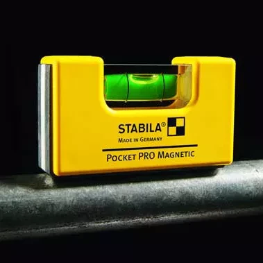 Уровень тип  Pocket Pro Magnetic 70x20x40мм в алюминиевом корпусе с магнитами с V-образным пазом  STABILA купить в Нижневартовске