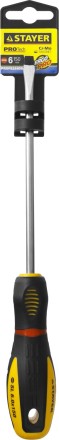 Отвертка STAYER &quot;PROFI&quot; &quot;PROTech&quot;, двухкомп рукоятка, намагниченная, Cr-Mo, SL6,0x150мм 25131-06-15_z02 купить в Нижневартовске