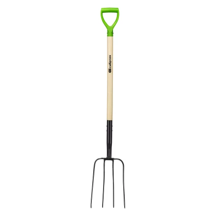 Вилы 4-рогие Сибртех 61379, сенные, кованые, 210х340х1260 мм, деревянный лакированный черенок купить в Нижневартовске