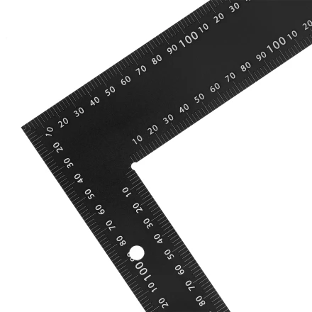 Угольник Denzel, 400 х 600 мм, алюминиевый, лазерная гравировка 32393 купить в Нижневартовске