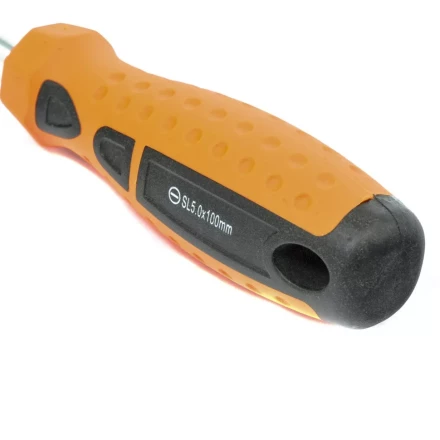 Отвертка "Point", SL5,0 х 100 мм, CrV, 2-х компонентная рукоятка Sparta 11766 купить в Нижневартовске