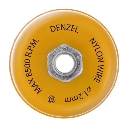 Щетка для УШМ Denzel, 100 мм, Чашка, нейлоновая щетина, М14, 74469 купить в Нижневартовске
