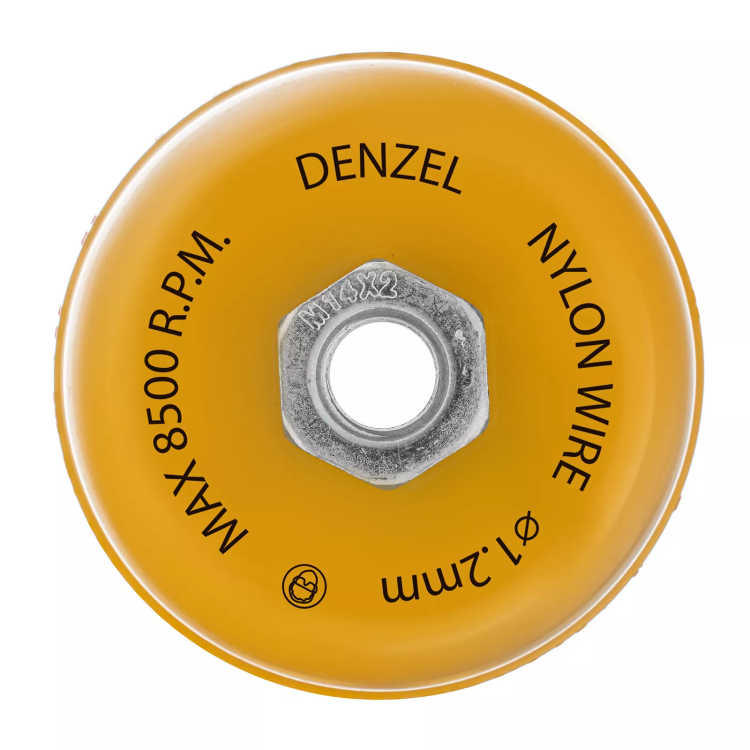 Щетка для УШМ Denzel, 100 мм, Чашка, нейлоновая щетина, М14, 74469 купить в Нижневартовске