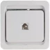 Розетка СВЕТОЗАР "ГАММА" телефонная одинарная, цвет белый SV-54117-W купить в Нижневартовске