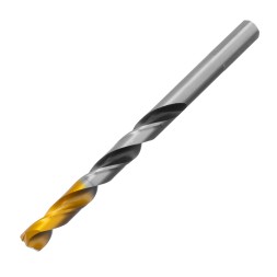 Сверло спиральное по металлу Denzel 8 x 117мм, Р6М5, Golden Tip, многогранная заточка, 718282