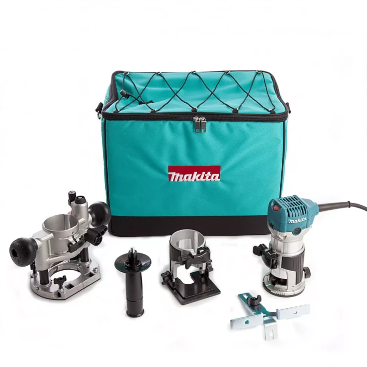Кромочный фрезер Makita RT0702CX2, 3 сменных базы купить в Нижневартовске