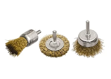 Набор щеток для дрели 3 шт 1 плоская 50 мм + 2 "чашки" 25-50 мм со шпильками MATRIX 74486 купить в Нижневартовске