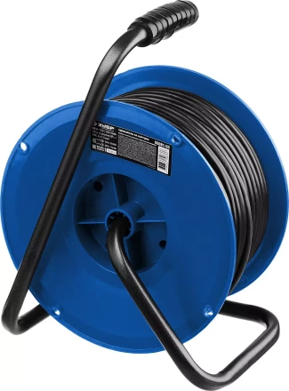 Удлинитель на катушке &quot;ПВС 315&quot;, 50 м, 3500 Вт, 4 гнезда, IP44, ПВС 3х1,5 кв мм, ЗУБР 55081-50 купить в Нижневартовске