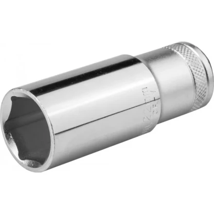 Торцовая головка KRAFTOOL "INDUSTRIE QUALITAT", удлиненная, Cr-V, FLANK, хромосатинированная, 1/2", 22 мм 27807-22_z01 купить в Нижневартовске