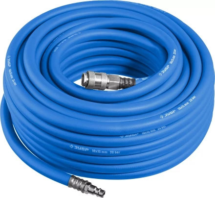 ЗУБР 15 м, 10 х 15 мм, 20 бар, воздушный шланг с фитингами рапид, Профессионал (6481-15) купить в Нижневартовске