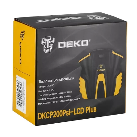 Насос автомобильный цифровой DEKO DKCP200Psi-LCD Plus, 065-0796 купить в Нижневартовске