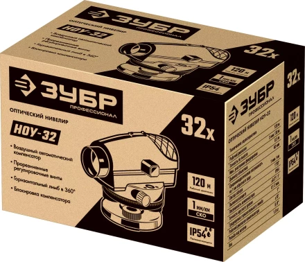 ЗУБР ОУ-32, 120 м, оптический нивелир, Профессионал (34917) купить в Нижневартовске