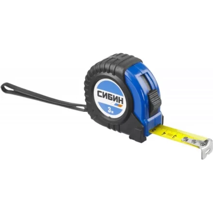 Рулетка СИБИН, обрезиненный пластиковый корпус, 3м/16мм 34019-03-16 купить в Нижневартовске