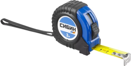 Рулетка СИБИН, обрезиненный пластиковый корпус, 3м/16мм 34019-03-16 купить в Нижневартовске