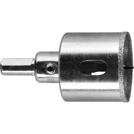 Коронка ЗУБР алмазная в сборе по кафелю, керамике с центрирующим сверлом и имбусовым ключом, зерно 60, 38мм 29850-38 купить в Нижневартовске