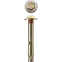 Болт анкерный ЗУБР с пластиковым кольцом, желтопассивированный, 12х110мм, ТФ6, 1шт 4-302316-12-110