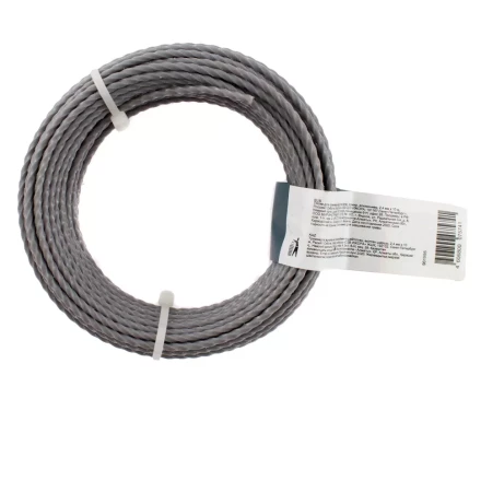 Леска для триммера квадратная витая, армированная алюминием, 2.4 мм х 10 м, Россия Сибртех 961995 купить в Нижневартовске