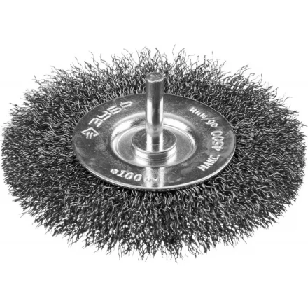 ЗУБР "ПРОФЕССИОНАЛ". Щетка дисковая для дрели, витая стальная проволока 0,3мм, 100мм 35198-100_z02 купить в Нижневартовске