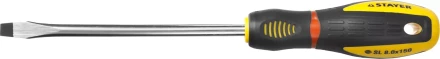Отвертка STAYER "PROFI" "PROTech", двухкомп рукоятка, намагниченная, Cr-Mo, SL8,0x150мм 25131-08-15_z02 купить в Нижневартовске