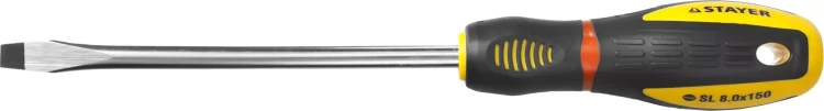 Отвертка STAYER "PROFI" "PROTech", двухкомп рукоятка, намагниченная, Cr-Mo, SL8,0x150мм 25131-08-15_z02 купить в Нижневартовске