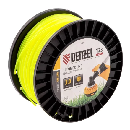 Леска для триммера круглая Denzel, 3,0мм х 123м, на DIN катушке FLEX CORD, 96282 купить в Нижневартовске