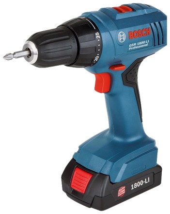 Дрель-шуруповерт аккумуляторная BOSCH GSR 1800-LI (0.601.9A8.305) в кейсе купить в Нижневартовске