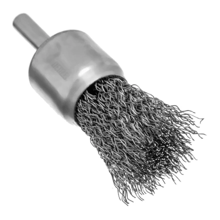 Набор щеток для дрели Denzel, 2 Плоские 50-75мм, 3 Чашки 25-50-75мм, шпилька,  нерж.вит. проволока 74493 купить в Нижневартовске