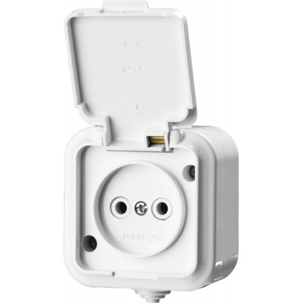 Розетка STAYER &quot;MASTER&quot; &quot;MAXIMA&quot; одноместная, с защитной крышкой, IP54, 10А, 220В 54305-W купить в Нижневартовске