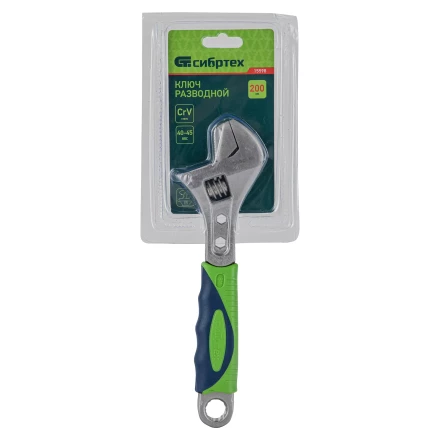 Ключ разводной Сибртех, 200мм, переставная губка, 2-х комп.рукоятка, 15598 купить в Нижневартовске