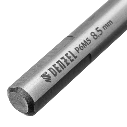Сверло спиральное по металлу Denzel, 8,5 x 117мм, Р6М5, Golden Tip, многогранная заточка, 718283 купить в Нижневартовске