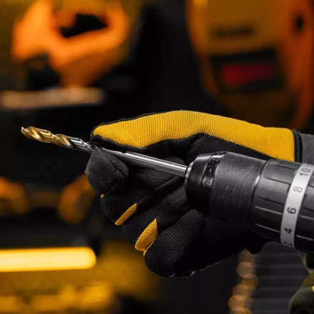 Сверло спиральное по металлу Denzel, 8,5 x 117мм, Р6М5, Golden Tip, многогранная заточка, 718283 купить в Нижневартовске