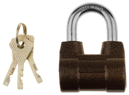 Замок навесной ЗУБР &quot;МАСТЕР&quot; облегченный, дисковый механизм секрета, ключ 7 PIN, дужка d-10мм, 60мм 3720-4_z01 купить в Нижневартовске