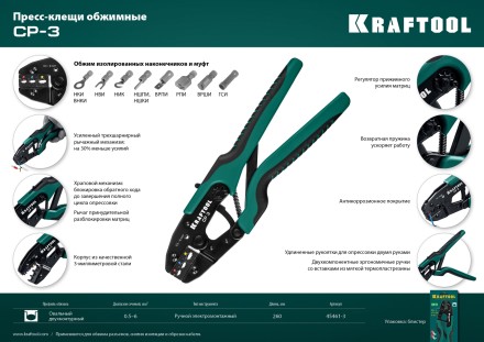Пресс-клещи PKS-3 для изолированных наконечников 45461-3 купить в Нижневартовске