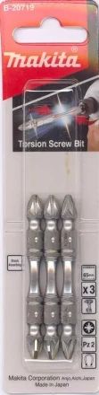 Биты Makita PZ2 65мм 3шт, 2-х сторонние (B-20719) купить в Нижневартовске
