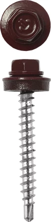 Саморезы ЗУБР окраш., RAL 8028 земел.-коричн., для крепл. кров. матер. к дерев. обреш., 4.8x29мм, 400шт 4-300315-48-029-8028 купить в Нижневартовске