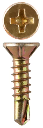 Саморезы ЗУБР "МАСТЕР" со сверлом для оконного профиля, жёлтопассивированные, 3.9x25мм, 40шт 300236-39-025 купить в Нижневартовске