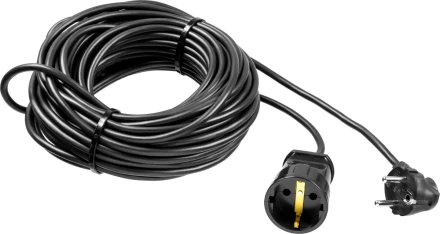 Удлинитель-шнур "ПВС 307-Ш", 20 м, 2500 Вт, 1 гнездо, ПВС 3х0,75 мм2, ЗУБР 55022-20 купить в Нижневартовске
